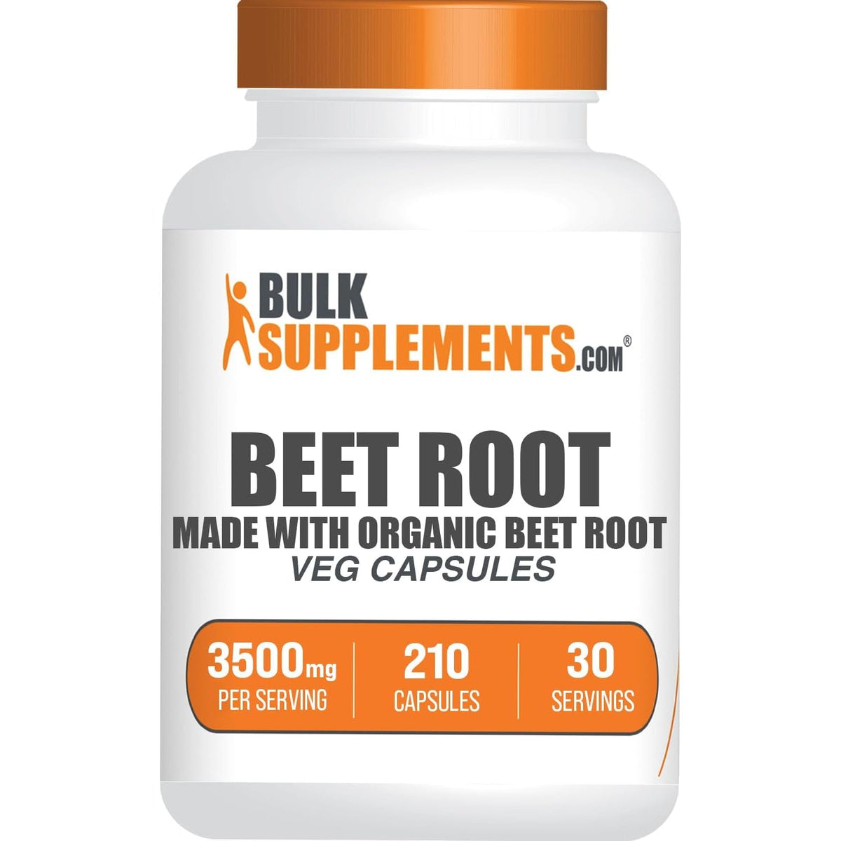 Bulksupplements.Com Beet Root Capsules - Beet Root Supplement, Beet Root Pills - Vegan, Superfood, & Gluten Free - 7 Capsules per Serving, 210 Veg Capsules (Pack of 1)