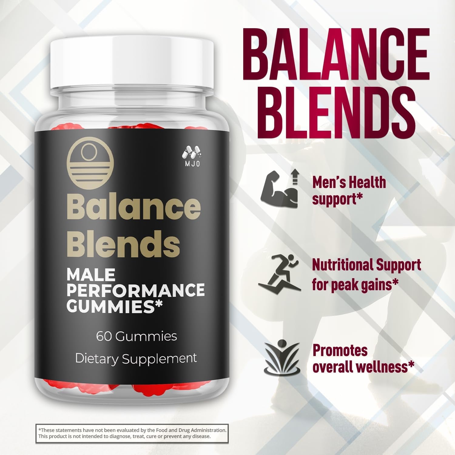 Balance Blends Gummies, Official Balanceblends Gummys with All Natural Ingredients, Balance Blends Advanced Health Support Supplement Maximum Strength Active Lifestyle Multivitamin Gummys (60 Gummies)