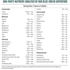Organic Spirulina & Chlorella Tablets – 4 Organic Certifications, Raw, Non-Irradiated – 50/50 Blue Green Algae Blend – Antioxidant Content Equal to 5 Servings of Vegetables (120 Tablets)