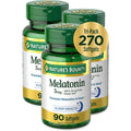 Nature'S Bounty Melatonin 100% Drug Free Sleep Aid, Dietary Supplement, Promotes Relaxation and Sleep Health, 5 Mg, 90 Count, Pack of 3