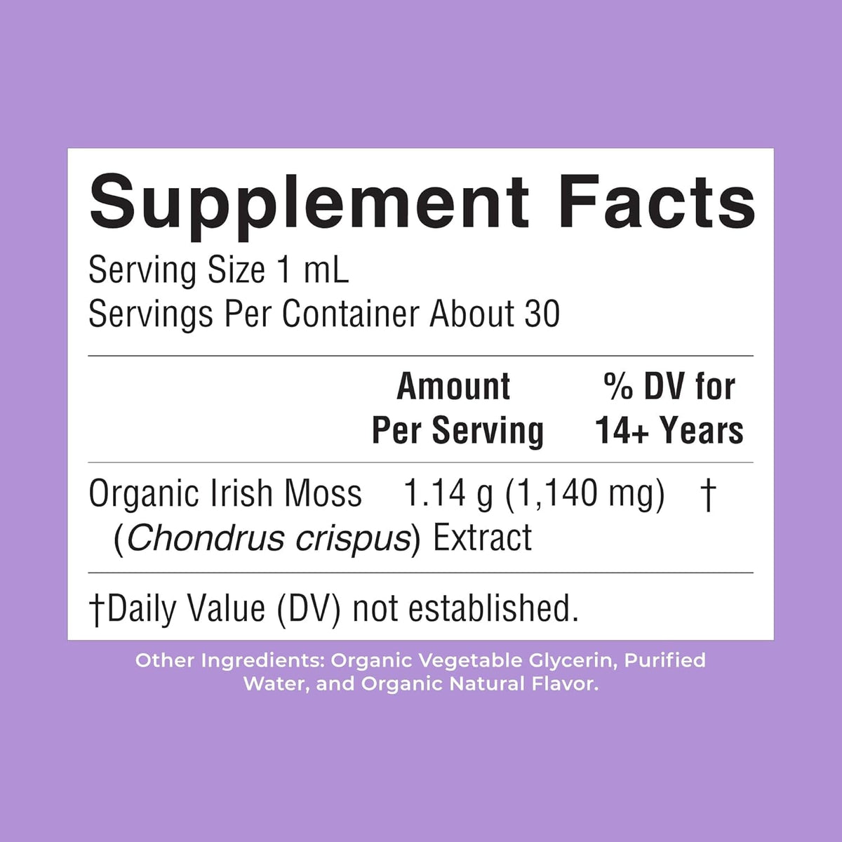 MARYRUTH'S Organic Irish Sea Moss Liquid Drops | Chondrus Crispus | Wild Harvested | Organic Irish Moss Formulated for Adults & Kids Ages 14+ | Unflavored | Sugar Free | Vegan | Non-Gmo | 1 Fl Oz