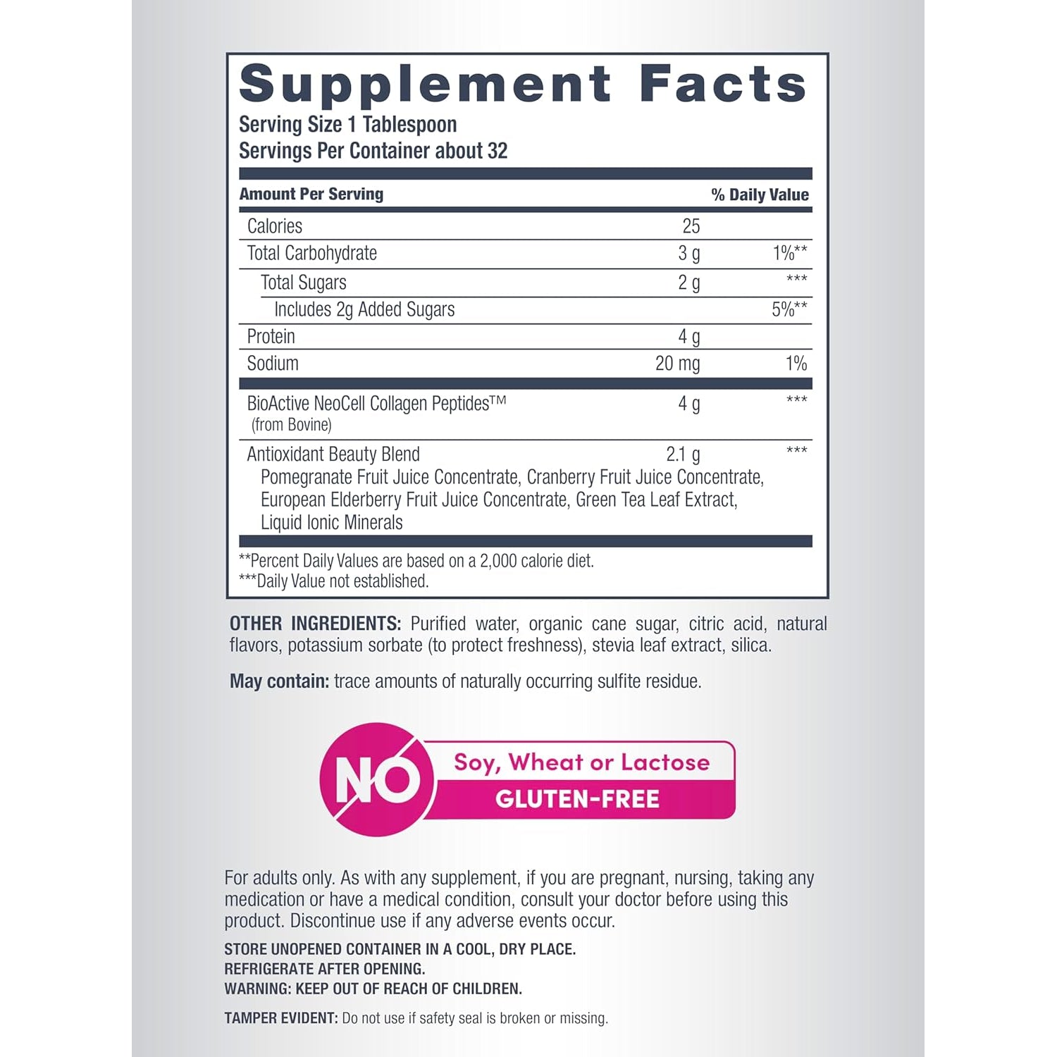 Neocell Advanced Liquid Collagen | 4000 Mg | Pomegranate and Fruit Juice Concentrates | for Women and Men | 16 Fl Oz