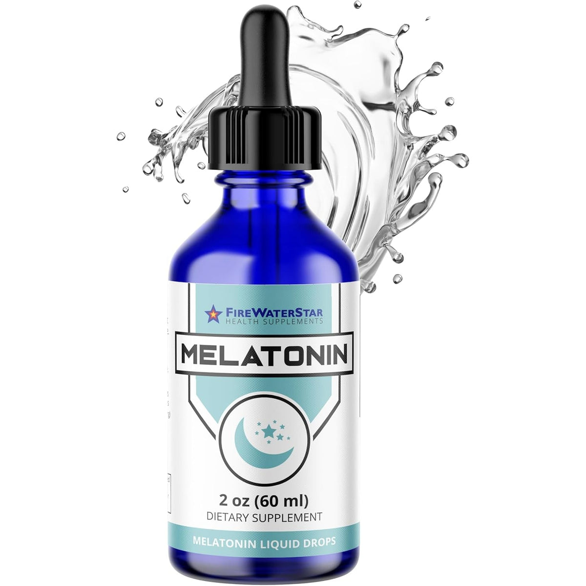 FWS Liquid Melatonin Drops for Adults and Kids - 99% Pure Bioactive Melatonin - Organic, Non-Gmo, Vegan - Minimal Ingredients - Easy Adjustable Dosing - Helps to Promote Restful Sleep - 2Oz