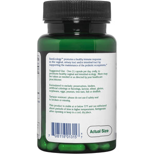 Vitanica Femecology, Vaginal and Intestinal Probiotic Support, Vegetarian, 30 Capsules