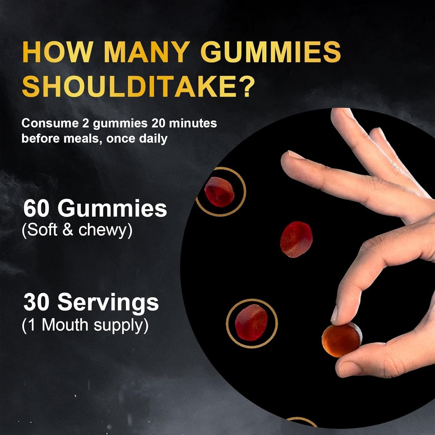 Vitacore Himalayan Shilajit Gummies for Men & Women, 85+ Trace Minerals & Fulvic Acid, Gluten-Free, 60 Gummies