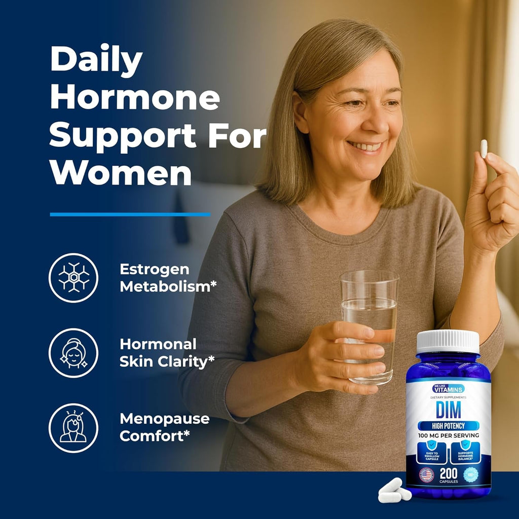 We like Vitamins DIM 100Mg 200 Capsules - 200 Day Supply - Diindolylmethane DIM Supplement for Support with Healthy Estrogen and Hormone Levels