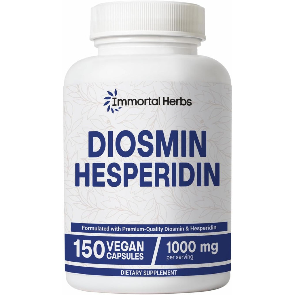 Diosmin Hesperidin 1000Mg Complex, 150 Capsules, Citrus Bioflavonoids Rich Fruit Extract, 100% Vegetarian, Non-Gmo & Gluten Free Diosmin Supplement with Max Strength