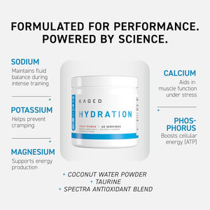 Kaged Electrolyte Hydration Powder Hydracharge Apple Limeade Sports Drink for Men and Women Pre, Post, Intra Workout Supplement 60 Servings
