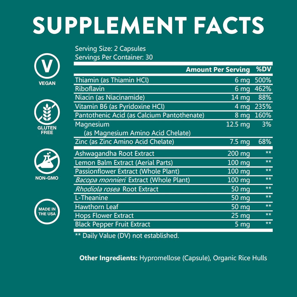Wellpath Zen Stress Relief Supplement + Mood Support | Calm, Stress & Energy Support | Ashwagandha Root, Rhodiola Rosea, L-Theanine, Lemon Balm | Herbal Capsules, 60 Ct