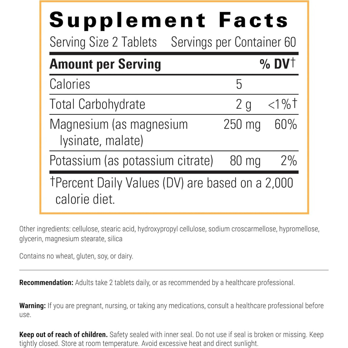 Integrative Therapeutics Krebs Magnesium Potassium Complex - Mineral Supplement to Support Heart Function* - Cellular Energy Support* - Gluten-Free & Dairy-Free - 120 Tablets (60 Servings)