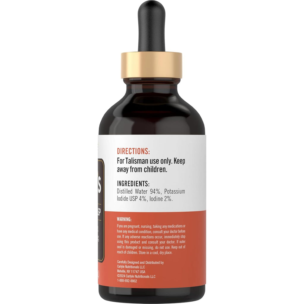 Carlyle Lugols Iodine 2 Percent | 4 Fl Oz (Pack of 1) | Potassium Iodide and Iodine Solution 2% Liquid Drops