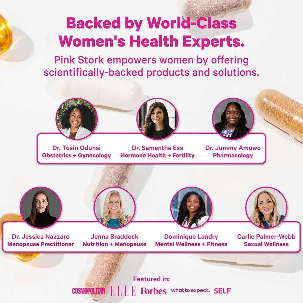 Pink Stork Hormone Balance Multivitamin for Women | 18-In-1 Vitex, Saffron, Ashwagandha, Magnesium | Mood, Energy, Cortisol, Adrenal Support | PMS, Perimenopause Support | 60 Vegan Capsules