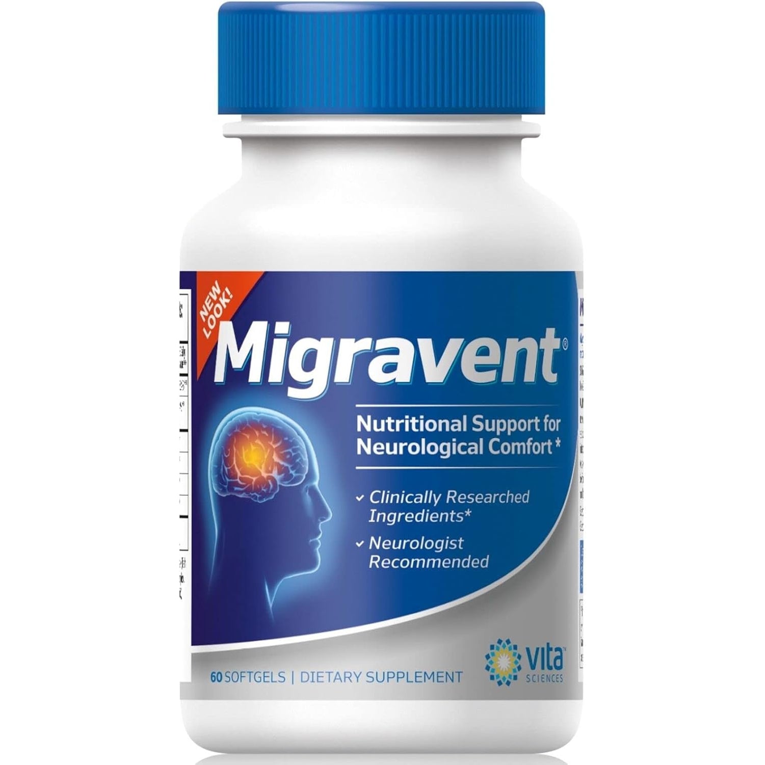 Vita Sciences Migravent – Advanced Nutritional Formula with Magnesium, Coq10, Vitamin B2, and Butterbur for Brain and Circulatory Wellness – 60 Capsules