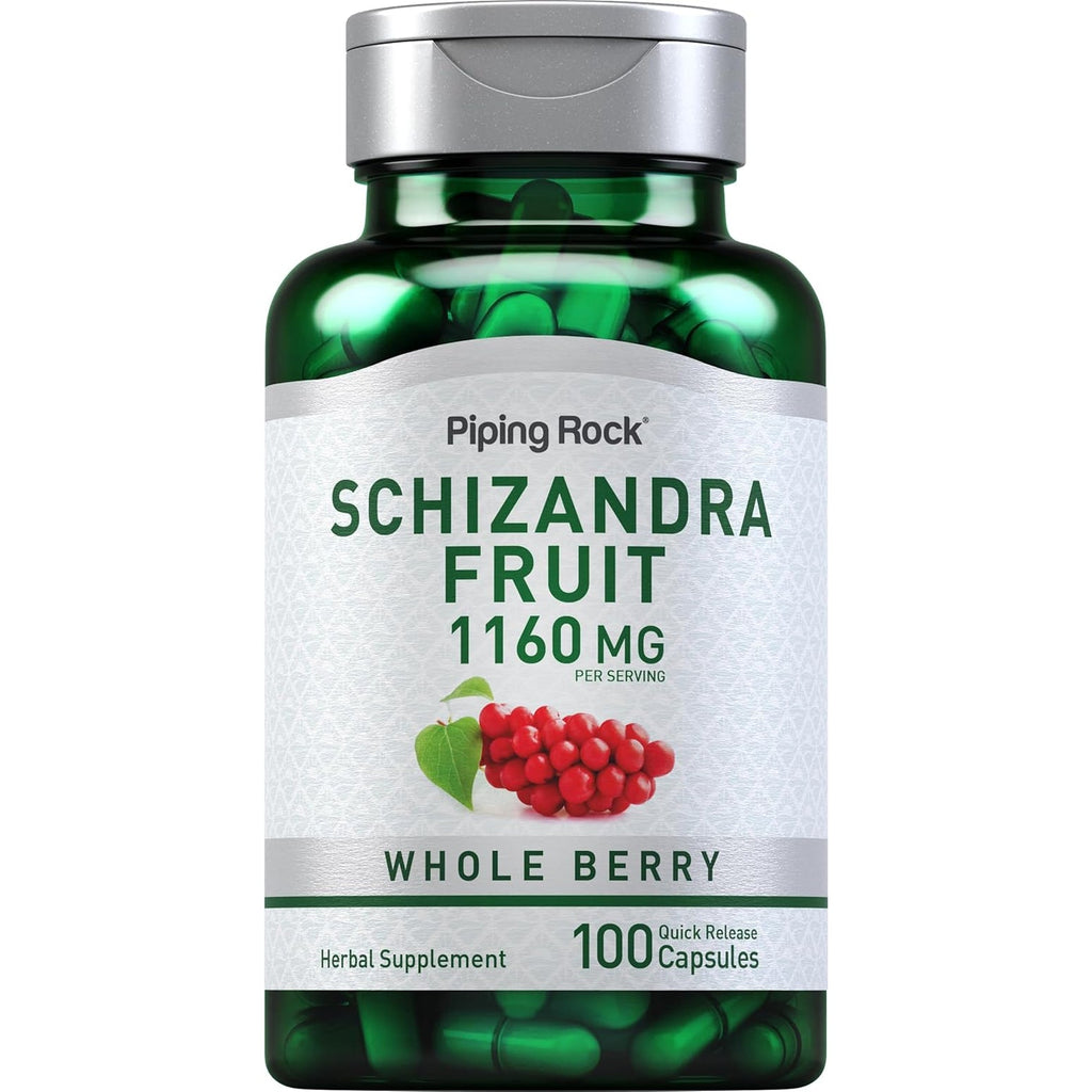 Piping Rock Schizandra Berry Fruit Capsules 1160Mg | 100 Count | Non-Gmo, Gluten Free Supplement
