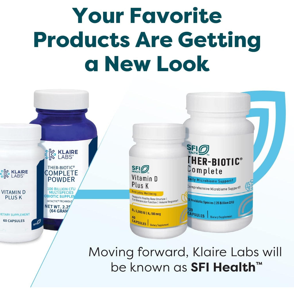 Klaire Labs SFI Health Ther-Biotic Synbiotic - Prebiotics and Probiotics for Women & Men - 50 Billion CFU Probiotic Capsules with Sunfiber - Digestive Health and Immune Support (30 Ct)