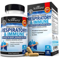Respiratory & Immune Lung Support Supplement with Quercetin, Vitamin D & Cordyceps, Helps Soothe Respiratory Tissues While Loosening Mucus, Lung Health Vitamins for Women & Men, 60 Capsules