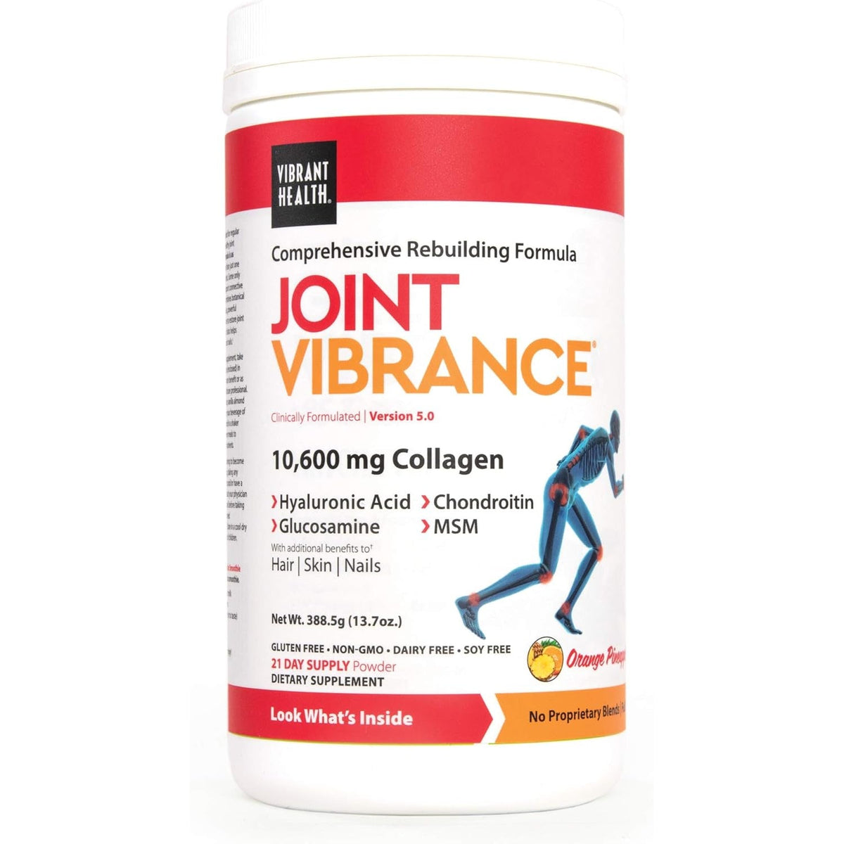 Vibrant Health, Joint Vibrance, Comprehensive Joint and Cartilage Support, Orange Pineapple, 21 Servings