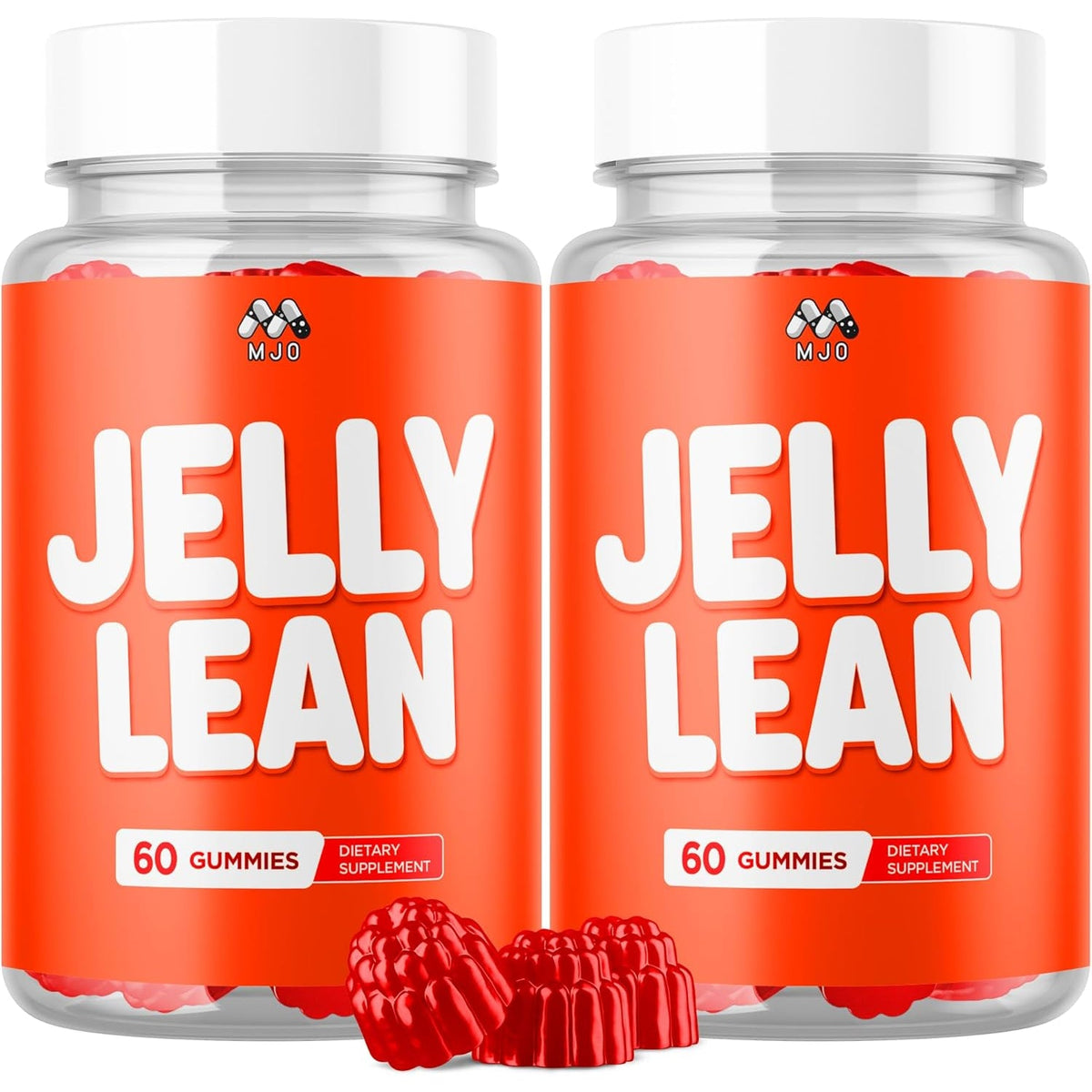 (2 Pack) Jelly Lean Gummies, Official Jelly Lean Gummys with All Natural Ingredients, Advanced Jellylean Health & Wellness Vitamin Formula, Maximum Strength Active Lifestyle Multivitamin (120 Gummies)