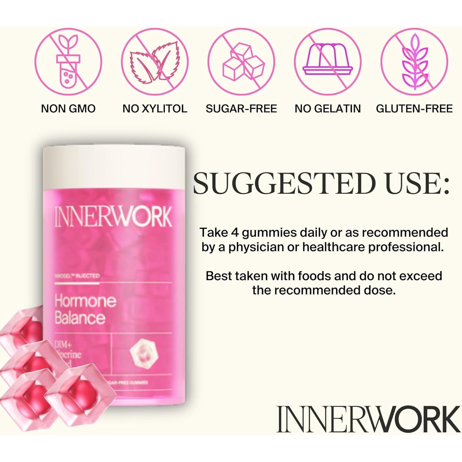 Menopause Gummies for Women – Hormone Balance Gummies with DIM, Black Cohosh, Red Clover, Chasteberry & Dong Quai – PMS & Perimenopause Support – Sugar Free Vegan Women’S Health Supplements,120 Count