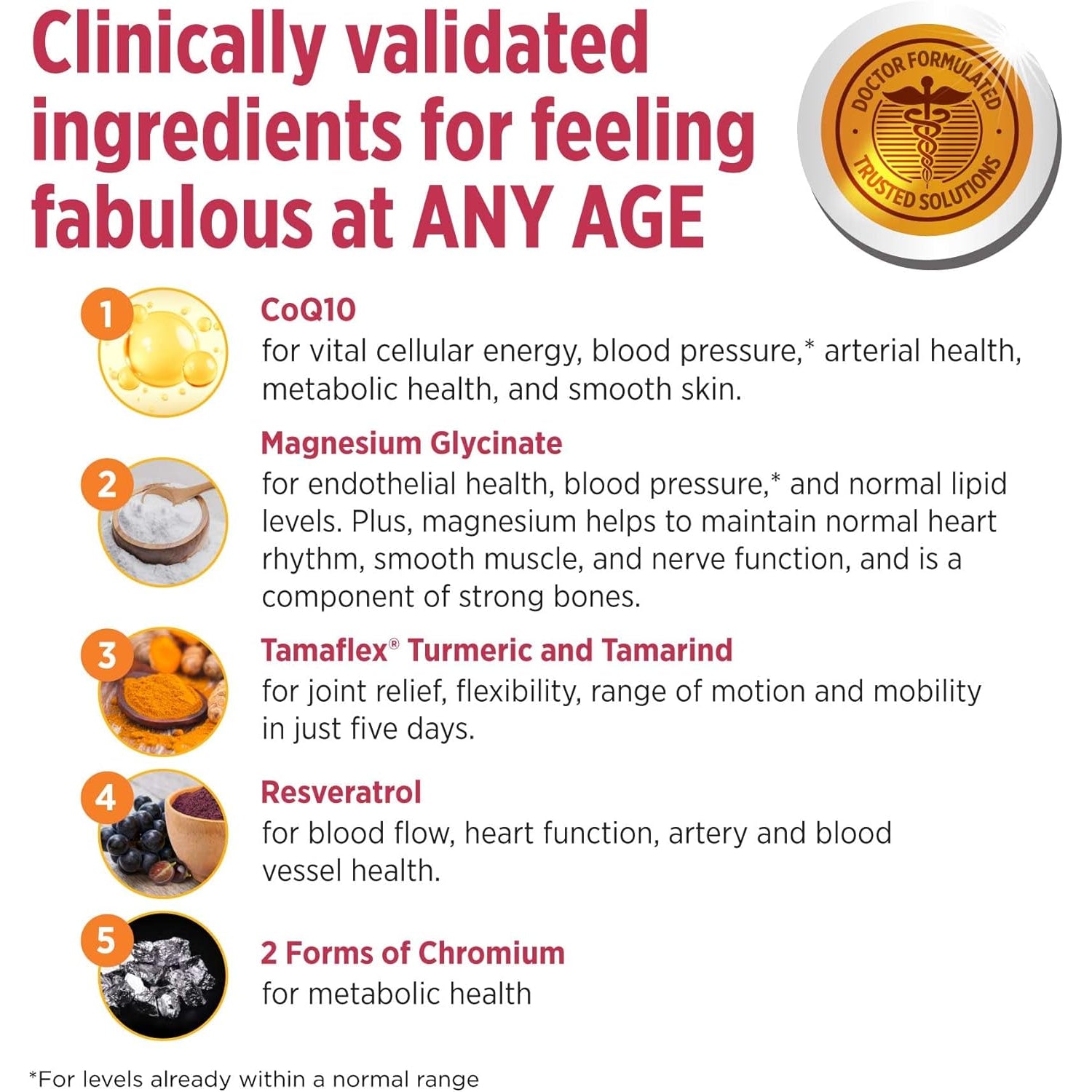 DOCTORS' PREFERRED Daily5 Multivitamin for Women and Men, Clinically Validated Ingredients, Heart, Joints, Circulation, 90 Vegan Capsules