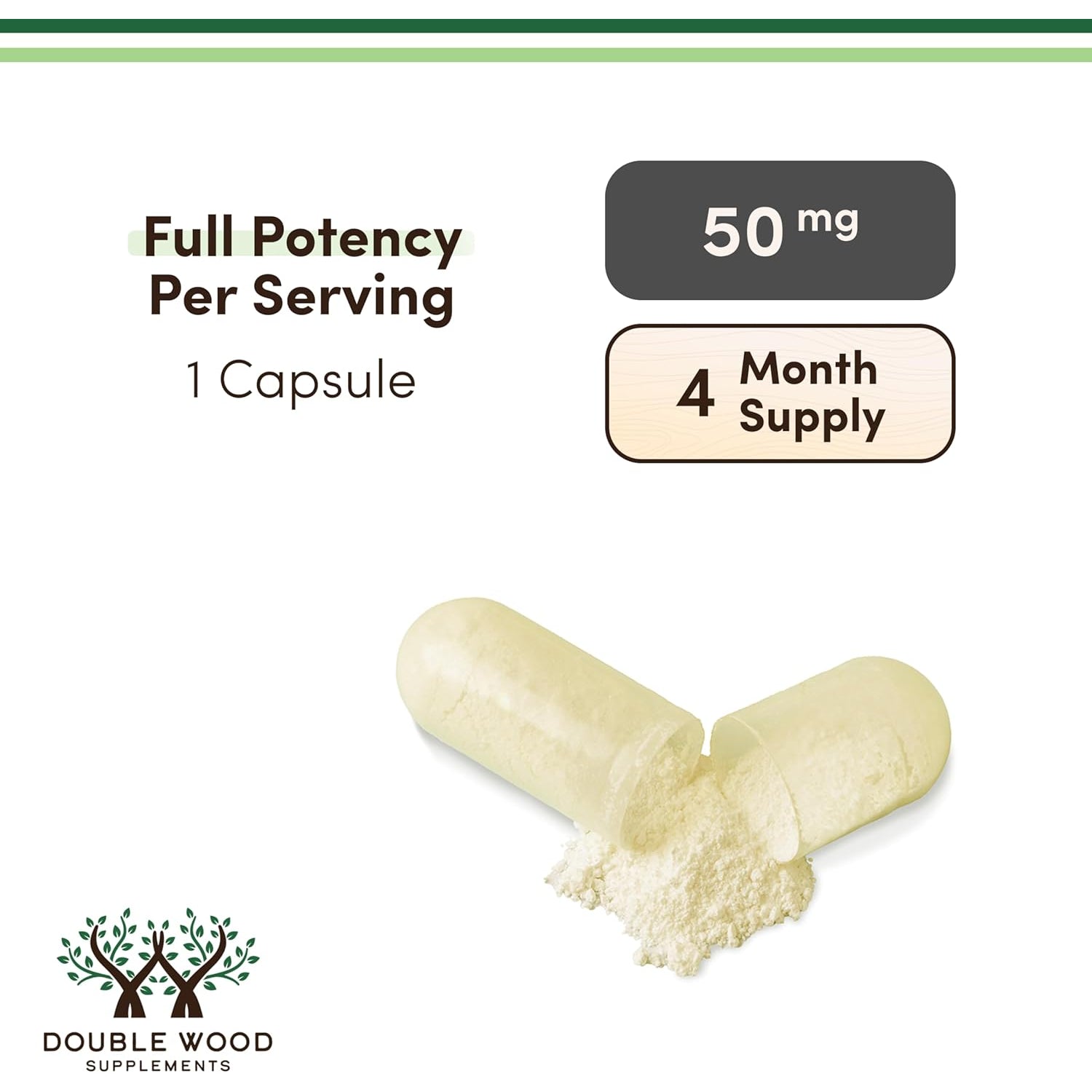 Apigenin Supplement - 50Mg per Capsule, 120 Count (Powerful Bioflavonoid Found in Chamomile Tea for Relaxation, Sleep, and Mood) Senolytic Flavonols for Aging (Gluten Free) by Double Wood