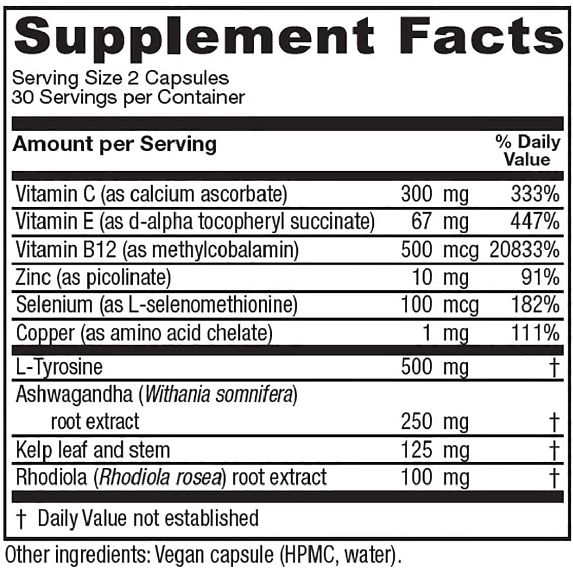 Vitanica Thyrofem, Thyroid Gland Support, Vegan, 60 Capsules