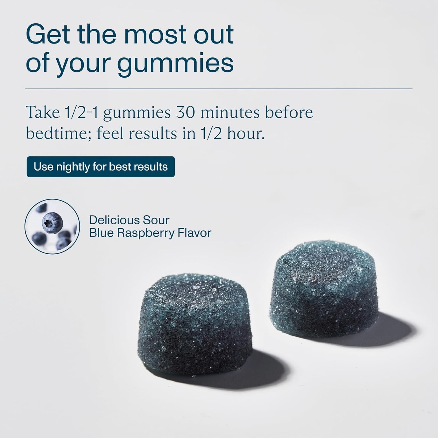 FOCL Sleep Gummies - Sleep Aid, Melatonin Gummies to Promote Calm Mind & Fall Asleep Faster - Gummy Supplement for Deep Sleeping - Sleeping Gummy for Adults - 30 Ct, Sour Blue Raspberry
