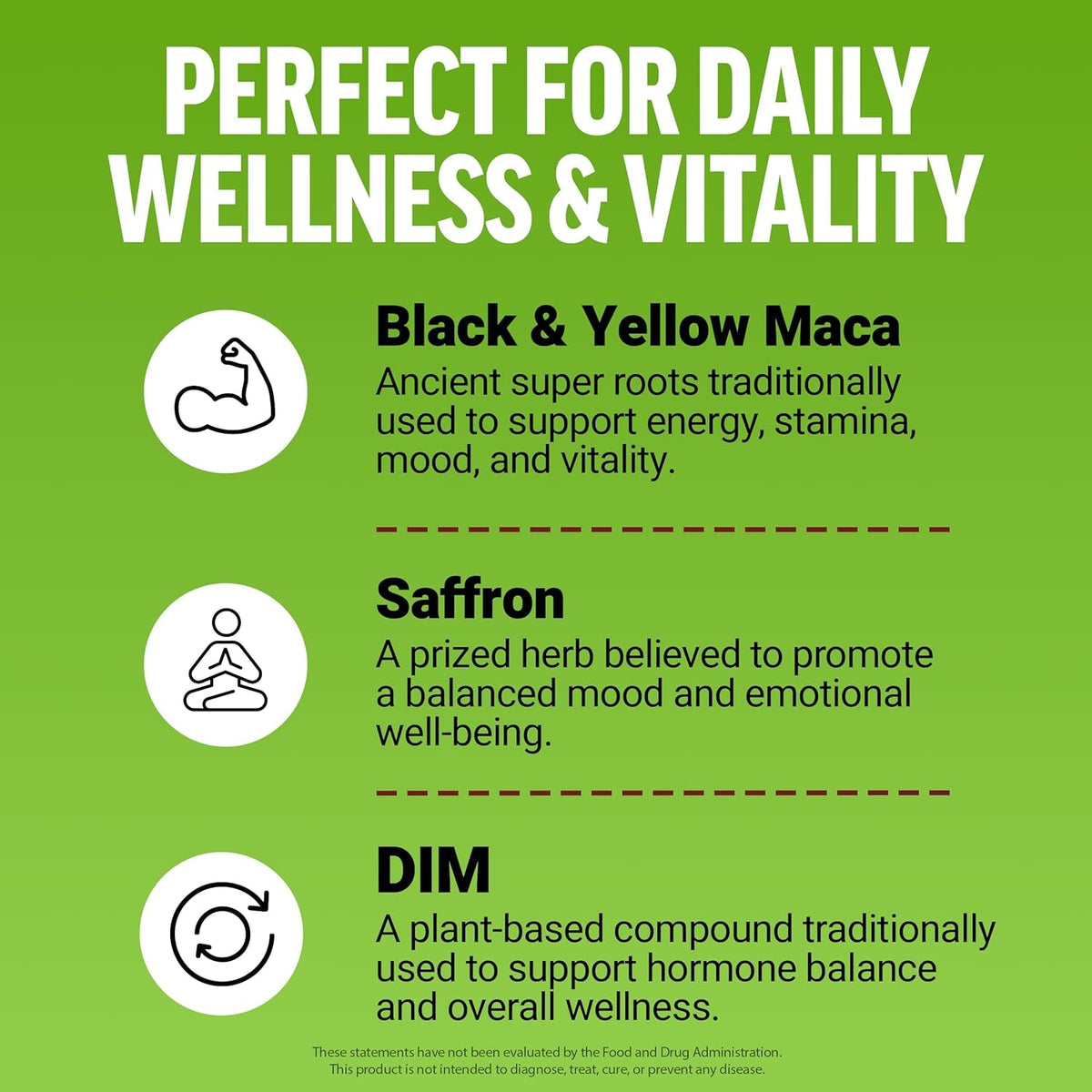 Force Factor Perfect Maca, Maca Root and DIM Supplement with Saffron to Boost Energy and Mood, with Yellow and Black Maca, Vitamins, Minerals, and Antioxidants, Dark Cherry Flavor, 60 Soft Chews