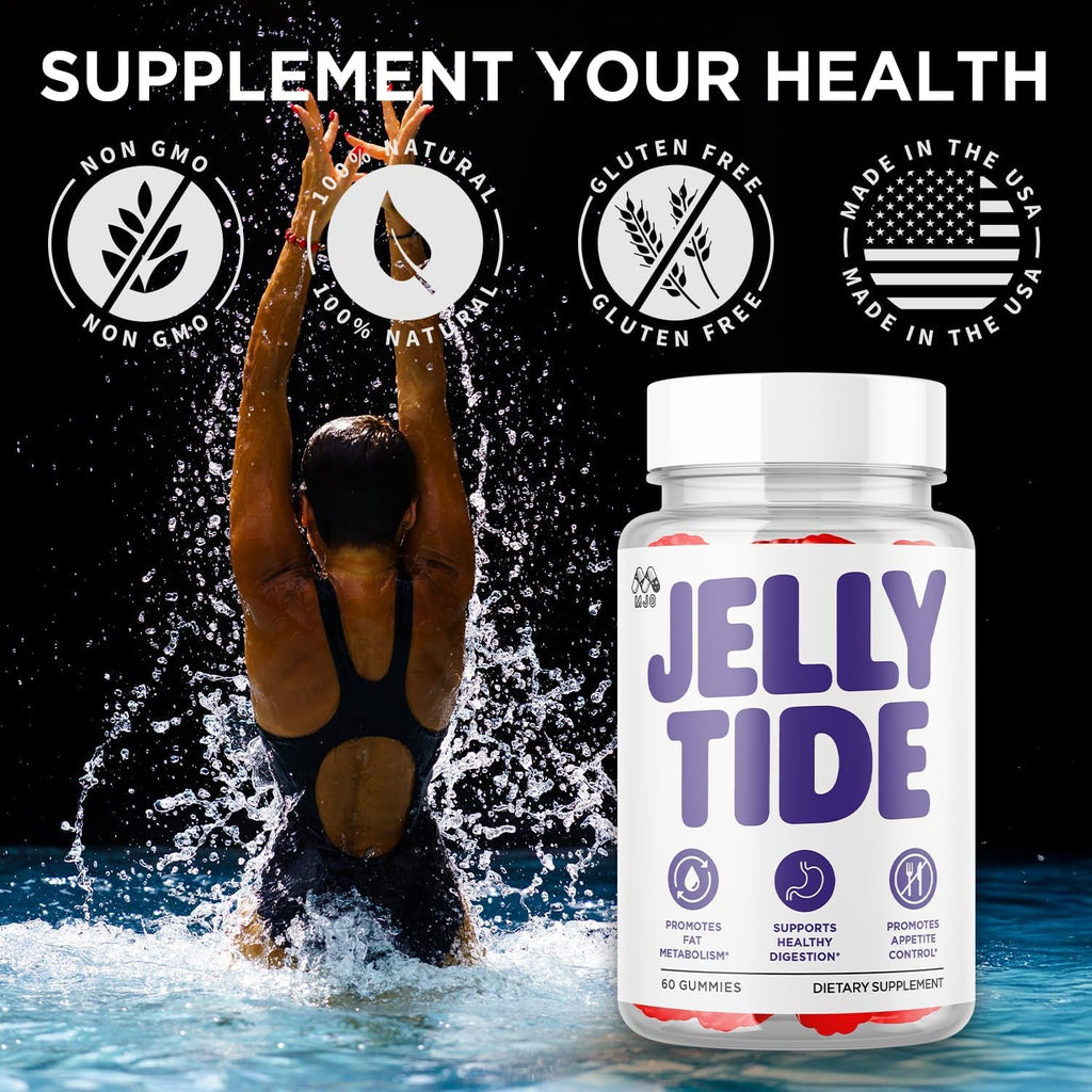 (5 Pack) Jelly Tide Gummies, Official Jellytide Weight Management Gummys with Natural Ingredients, Jellytide Advanced Wellness Gummy with Maximum Strength Active Lifestyle Multivitamins (300 Gummies)