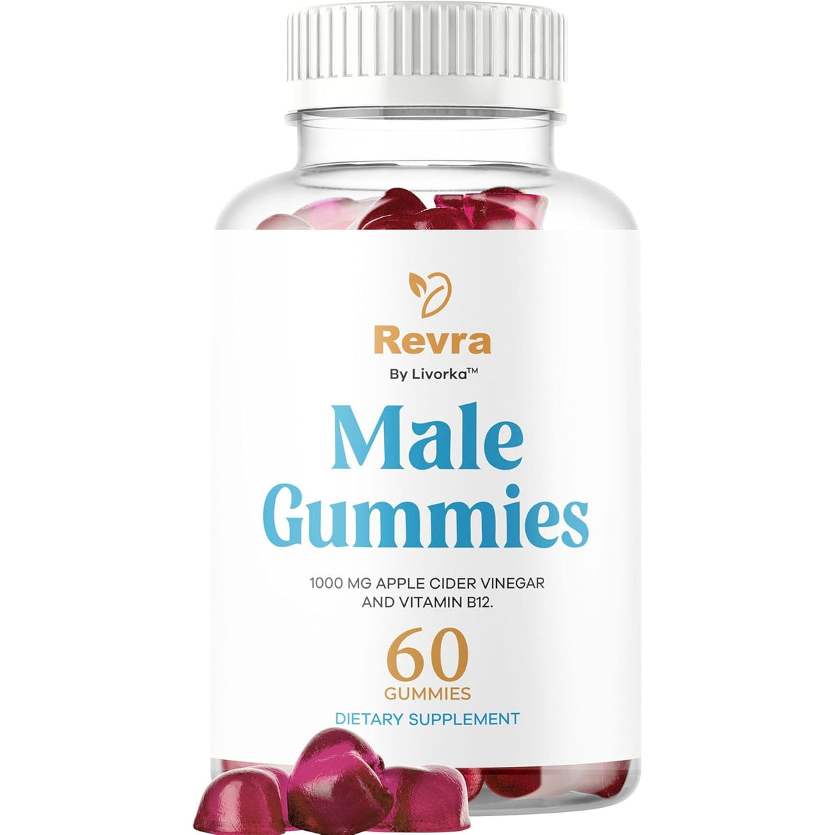Revra Gummies - Official Revra Gummys for Men Premium Natural Ingredients - Maximum Strength, Supplement Daily Energy Advanced Formula for Overall Health & Wellness, 60 Gummies for 1 Month