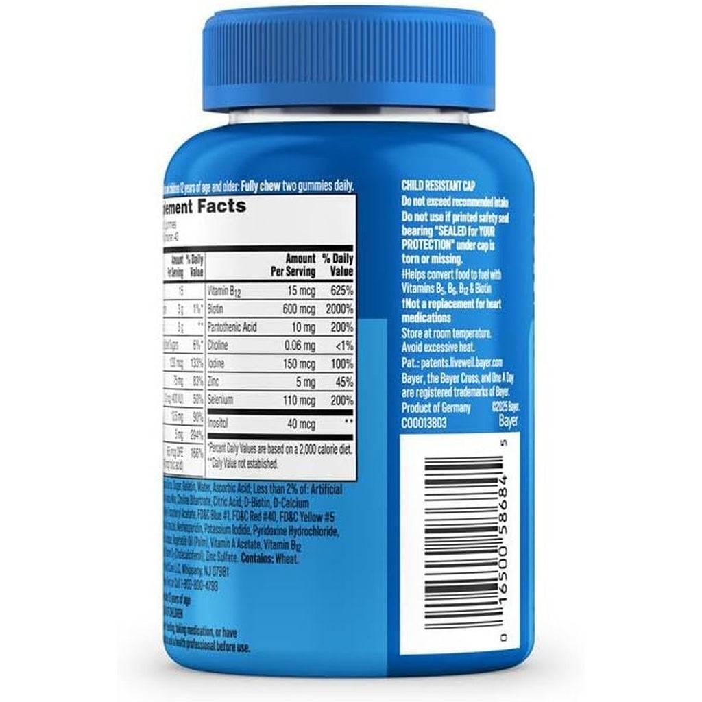 One a Day Mens Multivitamins Gummies – Multivitamin for Men with Vitamin D, Zinc, Folic Acid, Chewable Vitamin Gummies, Physical Energy Support 80 Count