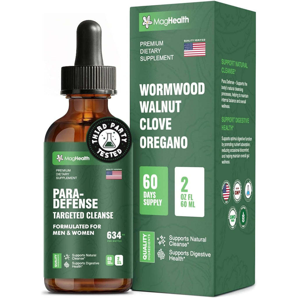 Wormwood Black Walnut Clove Tincture | 3Rd Party Tested Digestive Support Drops | Sweet Wormwood, Green Walnut Hull & Clove Extract Liquid for Gut Wellness | 2 Oz, 60 Servings