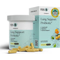 Resb Lung Support Probiotic Supplement - Lung Health Supplement for Smokers, Gut Health, Immune & Digestive Support, Respiratory Care, Holy Basil & Turmeric, Clinically Trialed - 60 Capsules