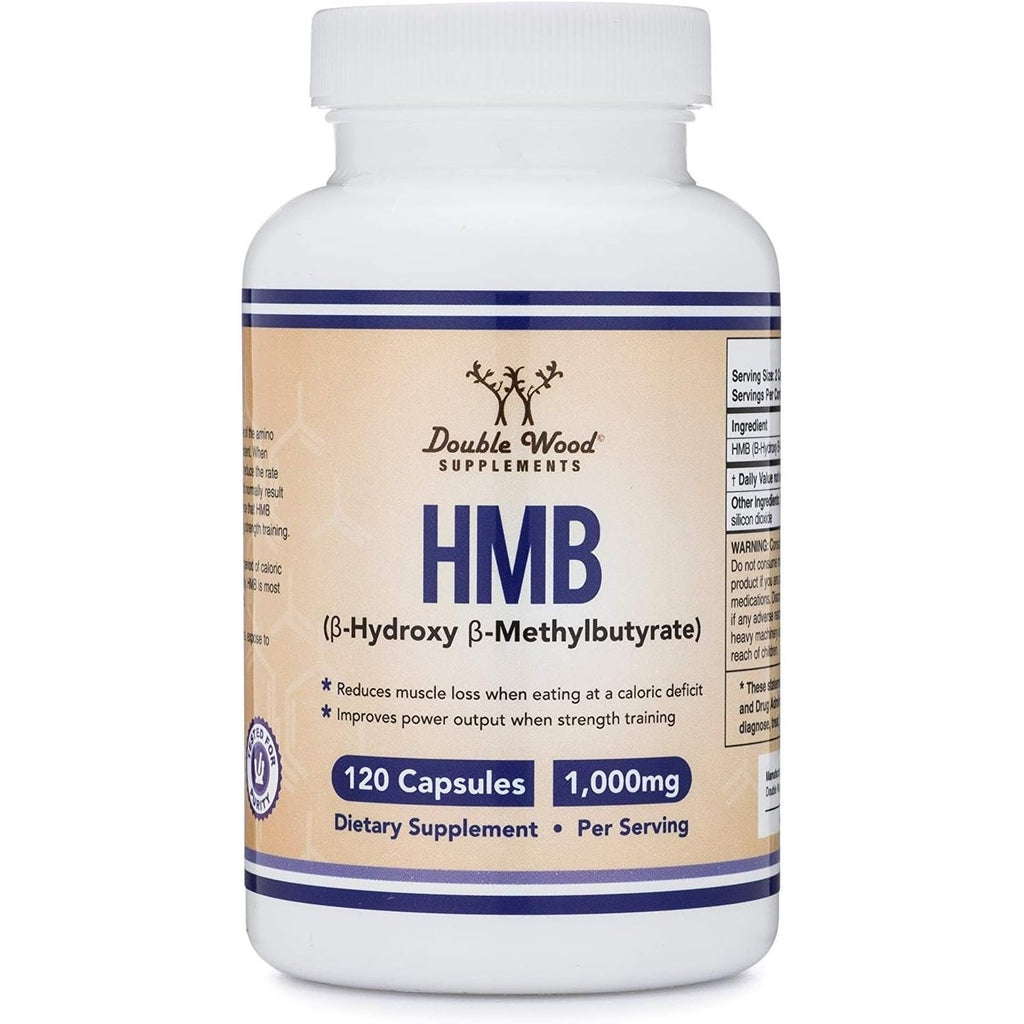 Double Wood Supplements HMB Supplement, Third Party Tested, Non-Gmo, Gluten Free, 120 Capsules, 1000Mg per Serving, 500Mg per Capsule
