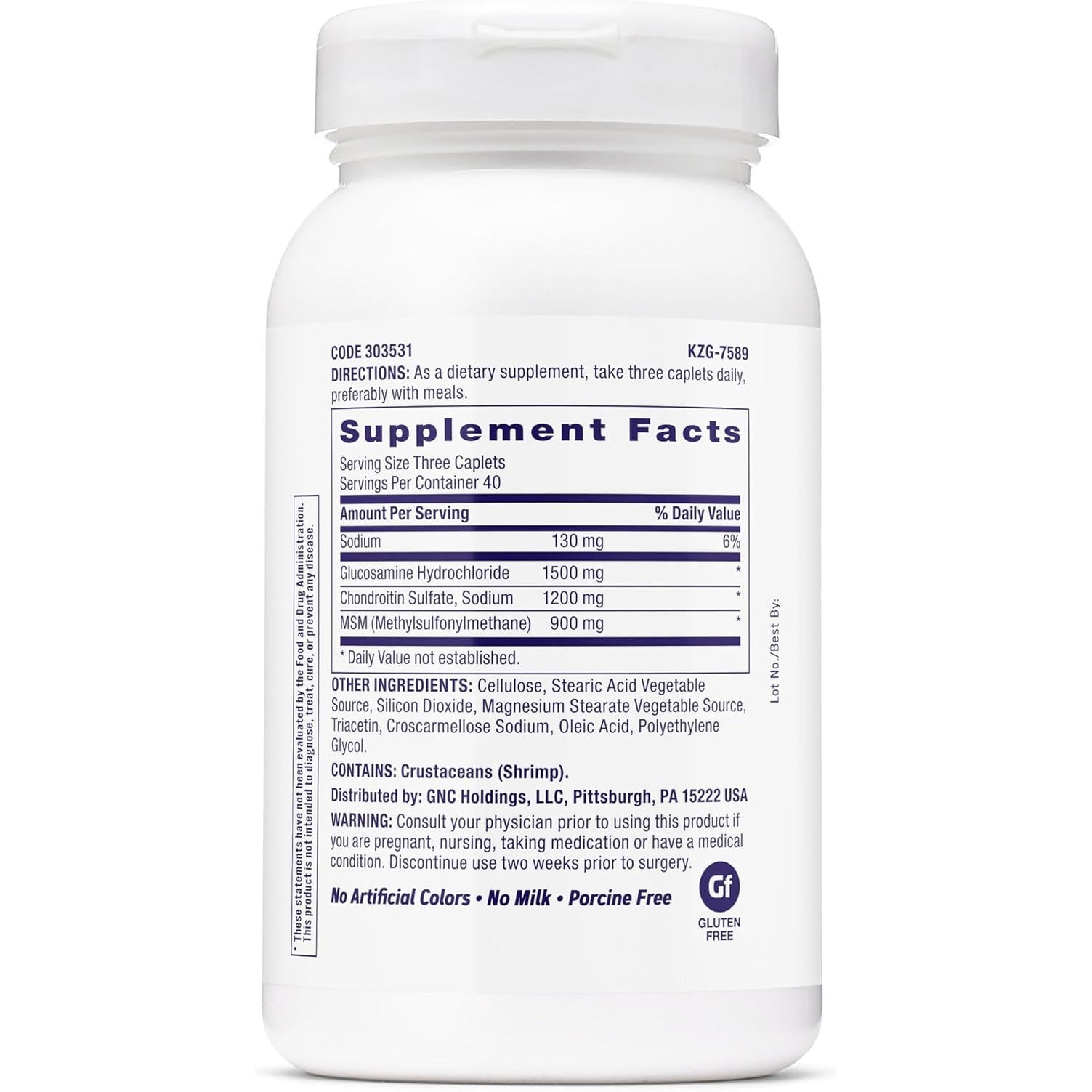 GNC Triflex, Joint, Bone & Cartilage Health Supplement, Clinical Strength Glucosamine & Chondroitin, MSM, Supports Mobility, Flexibility & Comfort, 120 Caplets