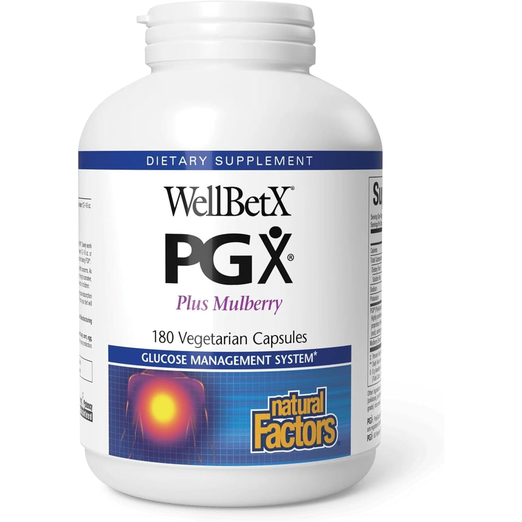 PGX by Natural Factors, Wellbetx plus Mulberry, 180 Vegetarian Capsules, 180 Capsules