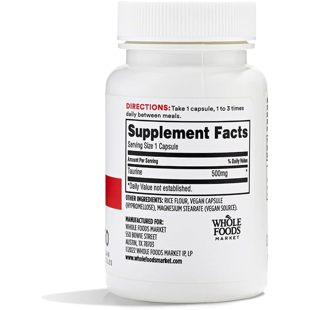 365 by Whole Foods Market, Taurine 500Mg, 60 Count