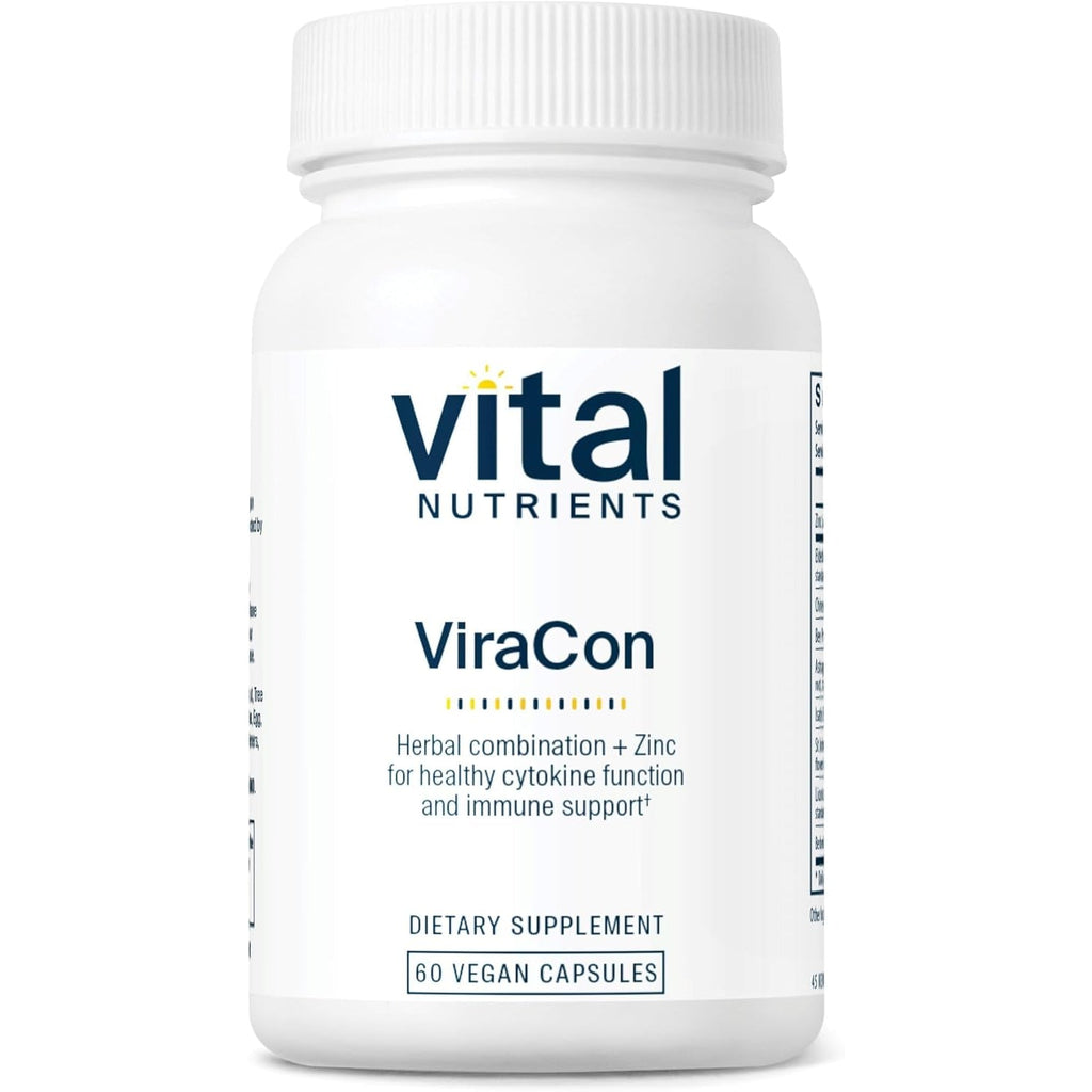 Vital Nutrients Viracon - Vegan Immune Support Supplement* - Zinc, Elderberry, Licorice Root Extract, & Other Herbs for Comprehensive Immune Support - Gluten, Dairy, Soy Free - Non-Gmo - 60 Capsules