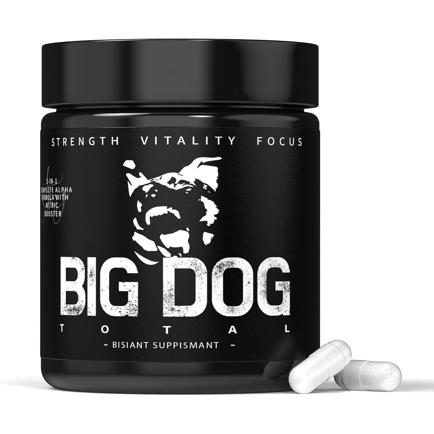 Big Dog Total Male 3-In-1 Total Alpha Blend Men’S Must-Have, Non-Gmo - Natural Energy & Endurance Support, 60 Count (Big Dog Total - 1Pcs)