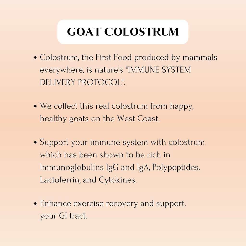 Mt. Capra Goat Colostrum | for Healthy Immune System, Gut, and Athletic Performance | Grass-Fed, High in Immunoglobulins | 17 Servings - 50 Grams