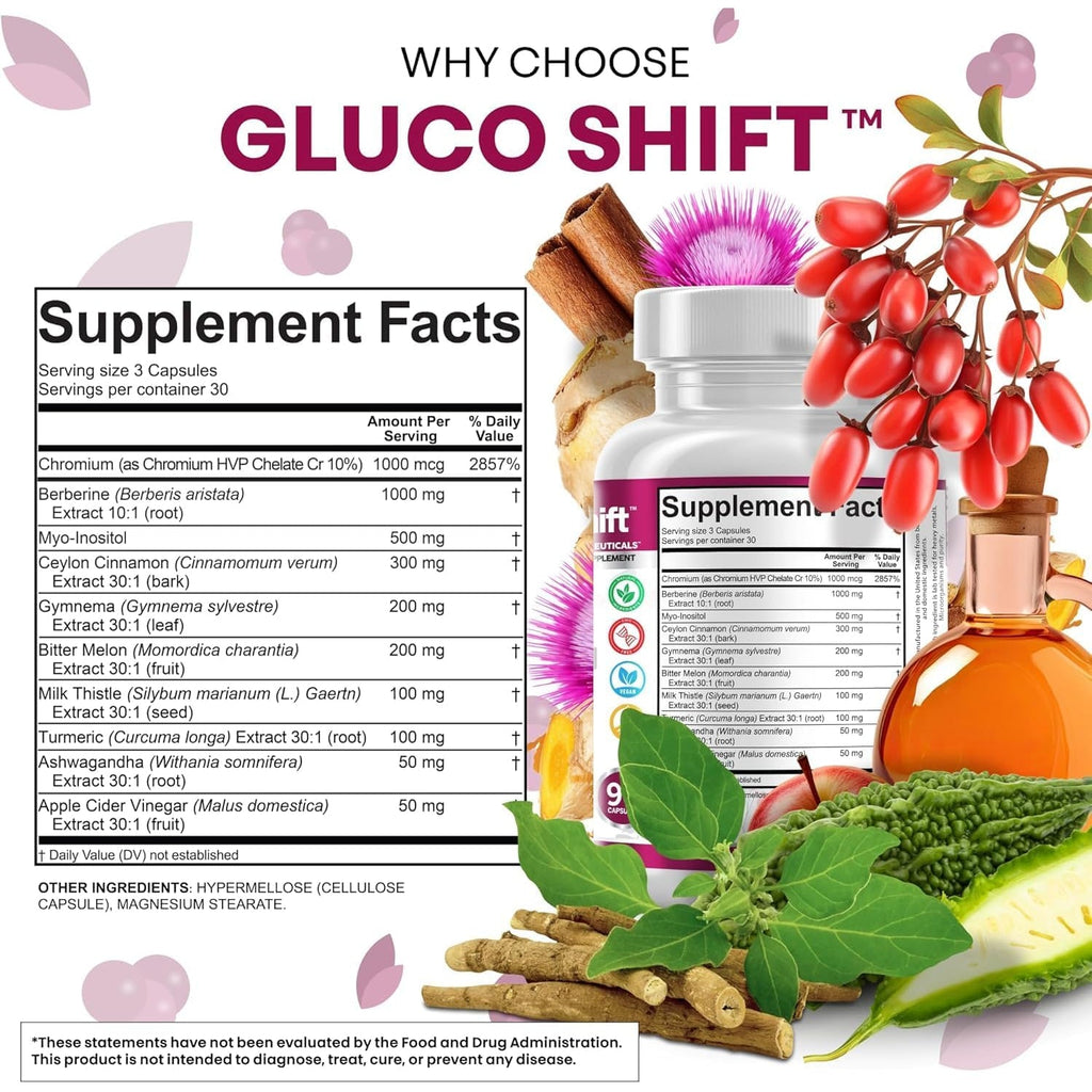 Clean Nutra Berberine Supplement Myo-Inositol Ceylon Cinnamon Gymnema Bitter Melon Chromium Complex for Digestion, Antioxidant Support & Wellness 90 Vegan Capsules Non-Gmo