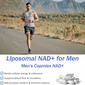Boostiva NAD+ Supplements for Men with NAD, Resveratrol, Coq10, L-Citrulline & Lycopene – Nitric Oxide Support, Prostate Care, Anti-Aging, Stamina & Cellular Energy Boost 60Capsules (1) (1)