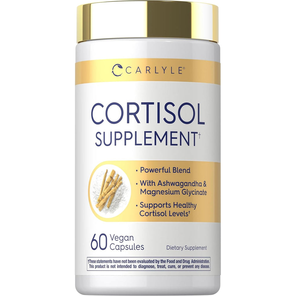 Carlyle Cortisol Supplement | 60 Vegan Capsules | Ashwagandha & Magnesium Complex | Non-Gmo, Gluten Free