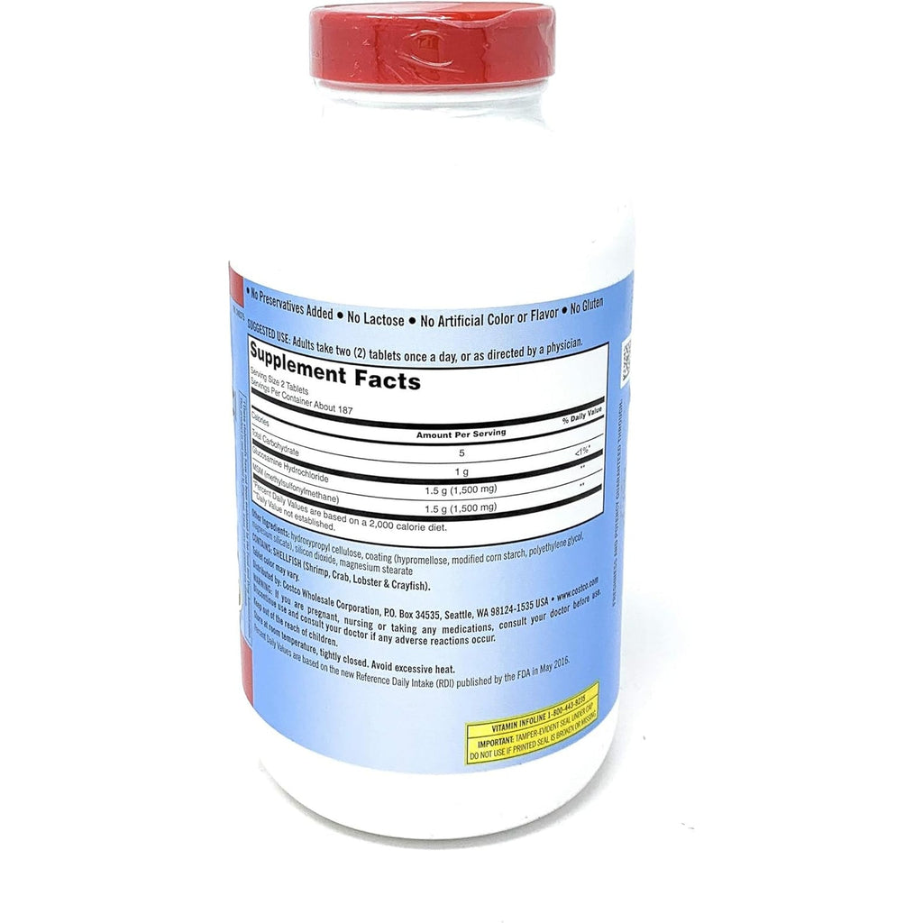 Kirkland Signature Extra Strength Glucosamine HCI 1500Mg, with MSM 1500 Mg, 375-Count Tablets