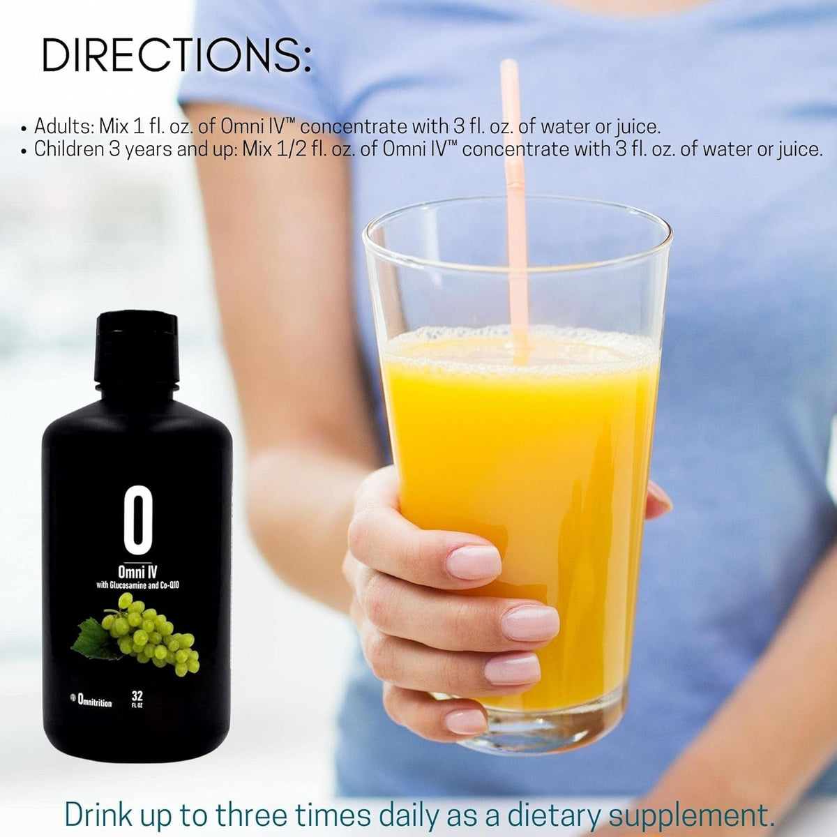Omni Drop Program Bundle of 3 Products - the "Get Started Package" Includes Omni Drops Diet Drops with Vitamin B12 - 4 Ounce Bottle with Program Guide, Omni IV with Glucosamine, Omnitrim Nite Lite