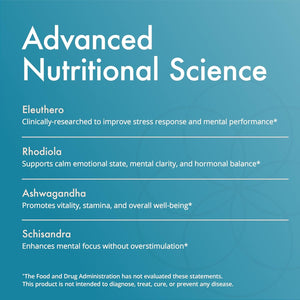 Natura Health Products Vital Adapt Supplement - Daily Nourishing Adaptogenic Tonic for Endocrine Function Support - Featuring Rhodiola, Ashwagandha, Cordyceps, Reishi (60 Capsules)