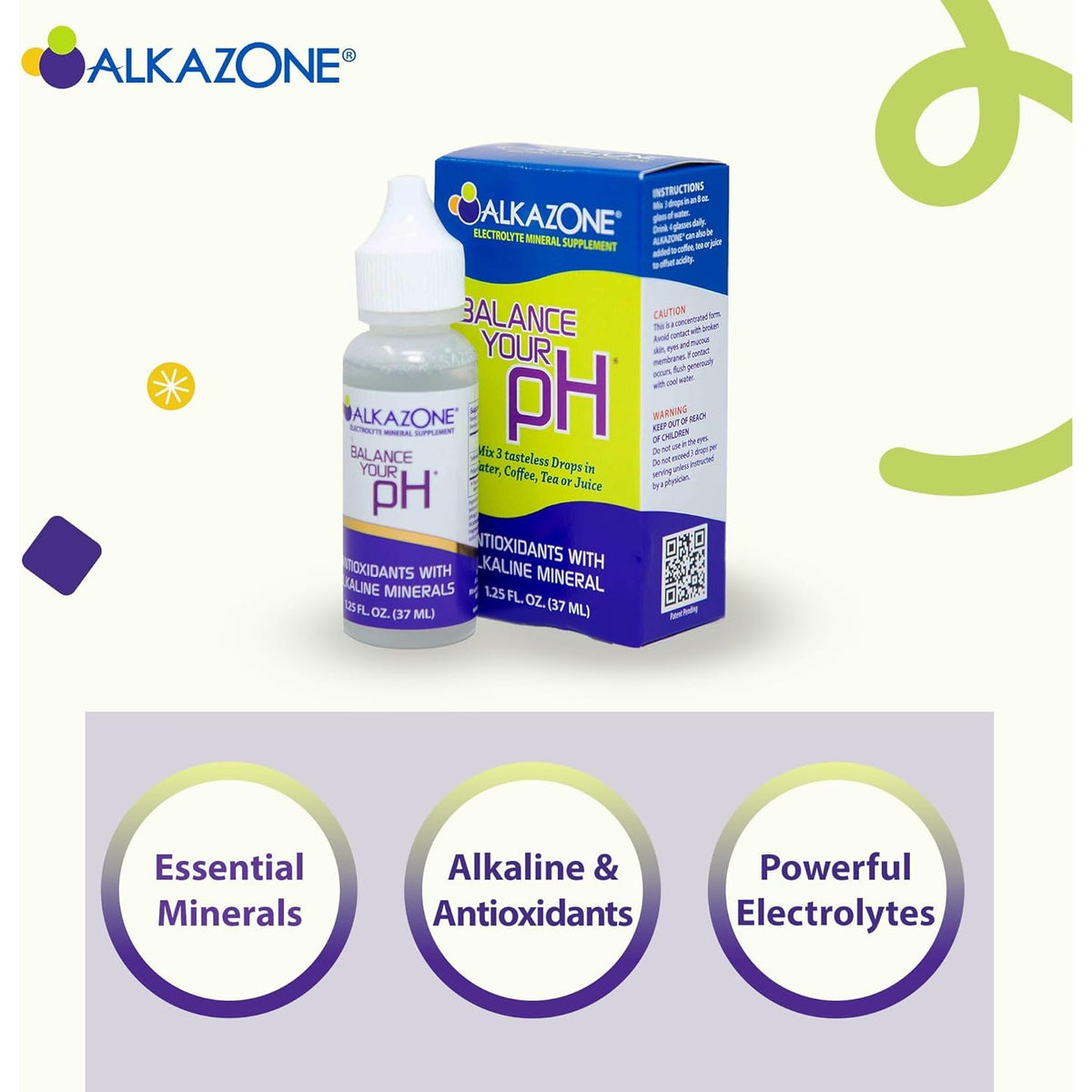 ALKAZONE Balance Your Ph Antioxidants Alkaline Mineral Booster & Supplements (2 Packs)