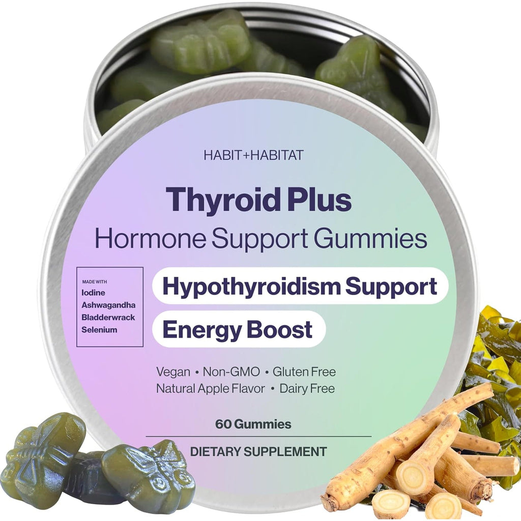 Thyroid plus Gummies - Ashwaganda, Iodine, Bladderwrack, Kelp, and Schisandra