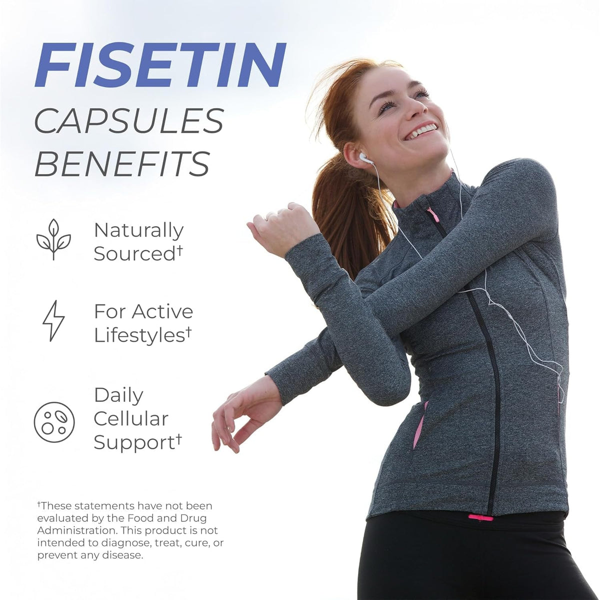 Neurogan Fisetin Supplement 500MG - 30 Count 98% Pure | Healthy-Aging & Brain Health Fisetin Capsules | Brain Supplements for Memory and Focus, Senolytic Support | Natural Polyphenols, Non-Gmo