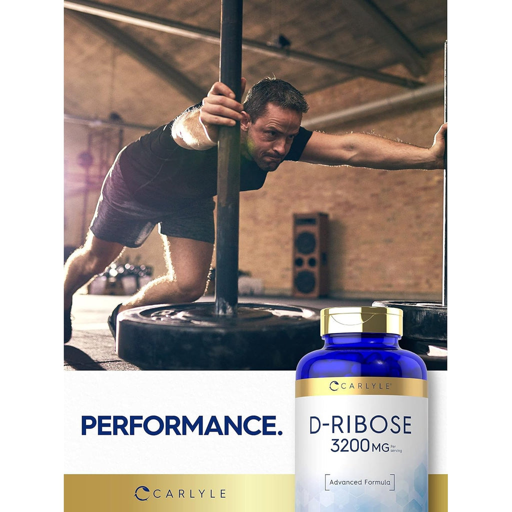 Carlyle D-Ribose Capsules | 3200Mg | 180 Pills | Advanced Formula | Non-Gmo, Gluten Free Supplement